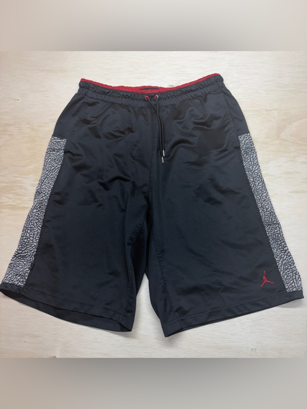 Men's Nike Air Jordan 3 Retro III Elephant Print Basketball Shorts Black Size L